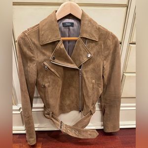 Theory suede moto jacket
